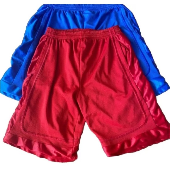 Red and Blue Athletic Shorts - Picture 1 of 10